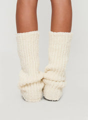 Queensway Boucle Legwarmers Cream