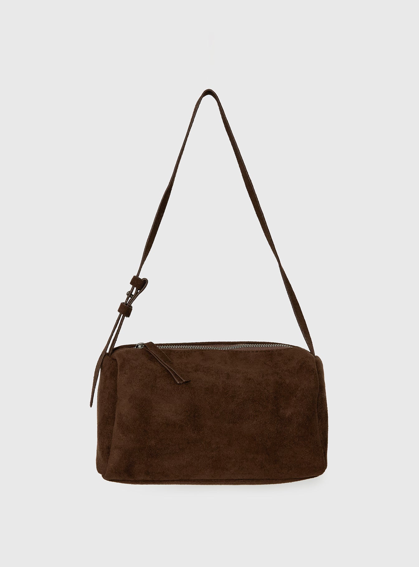 Beaming Brighter Faux Suede Shoulder Bag Chocolate