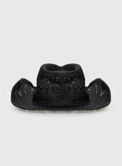 Avyanna Straw Cowboy Hat Black