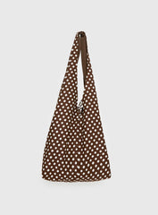 Sunday Sunrise Slouchy Bag Brown Polka