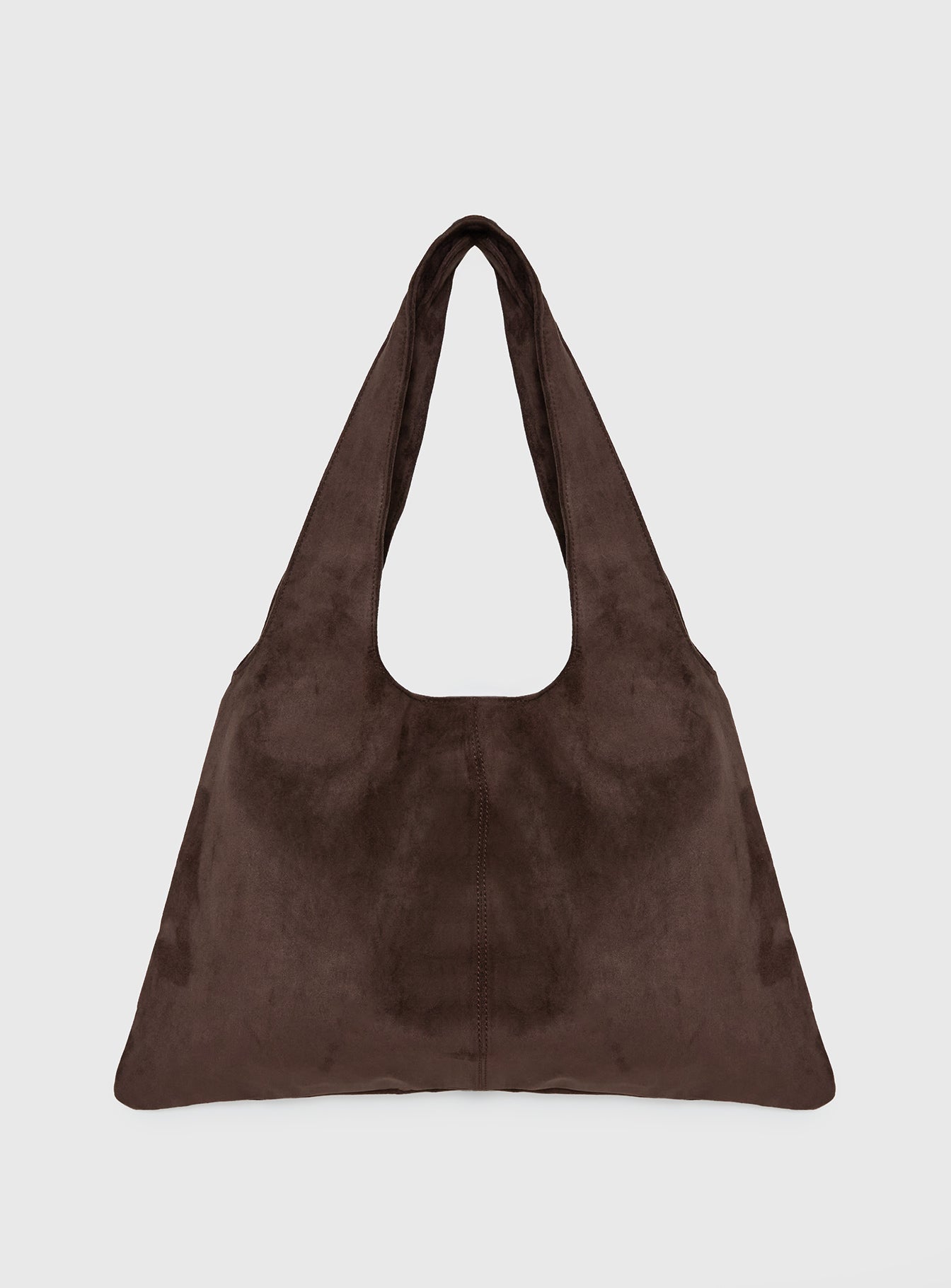 Tell The Truth Studded Faux Suede Bag Chocolate