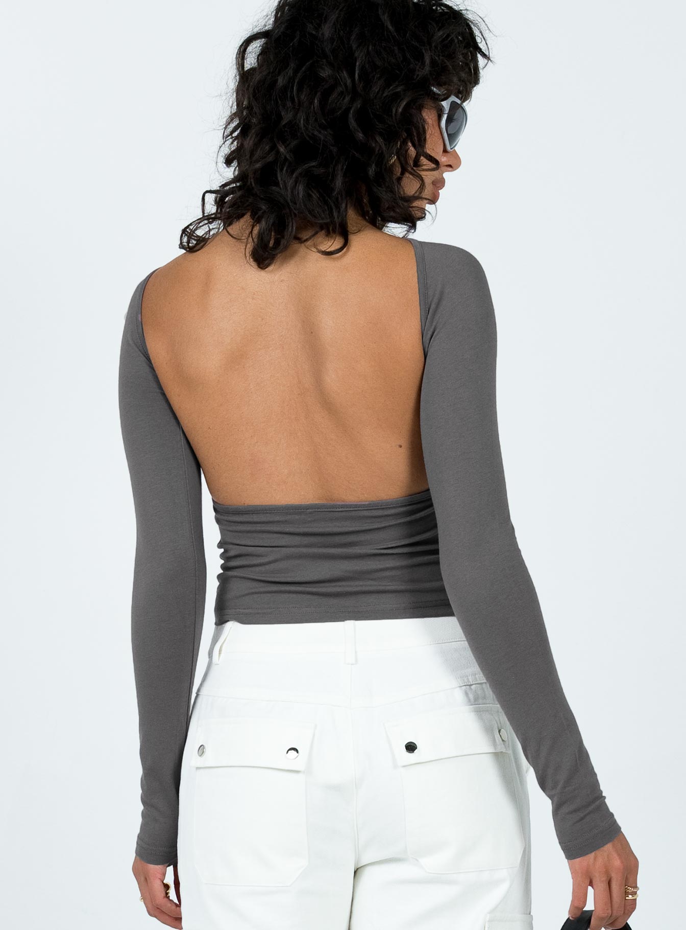 Rixie Long Sleeve Top Grey