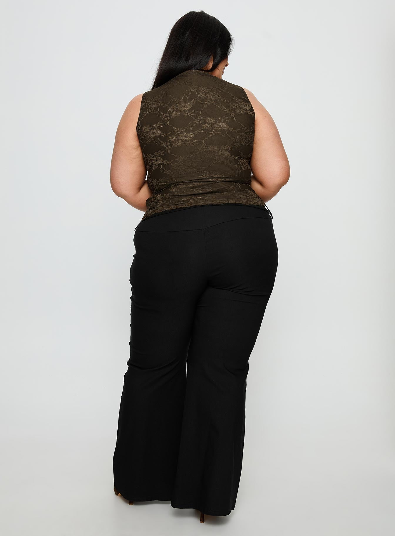Twinflame Low Rise Hardware Pants Black Curve