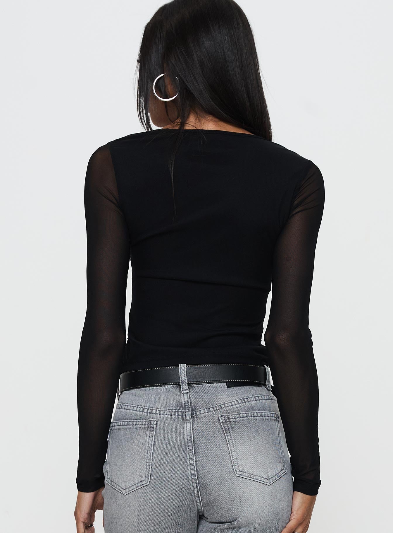 Tenzin Ruched Top Black