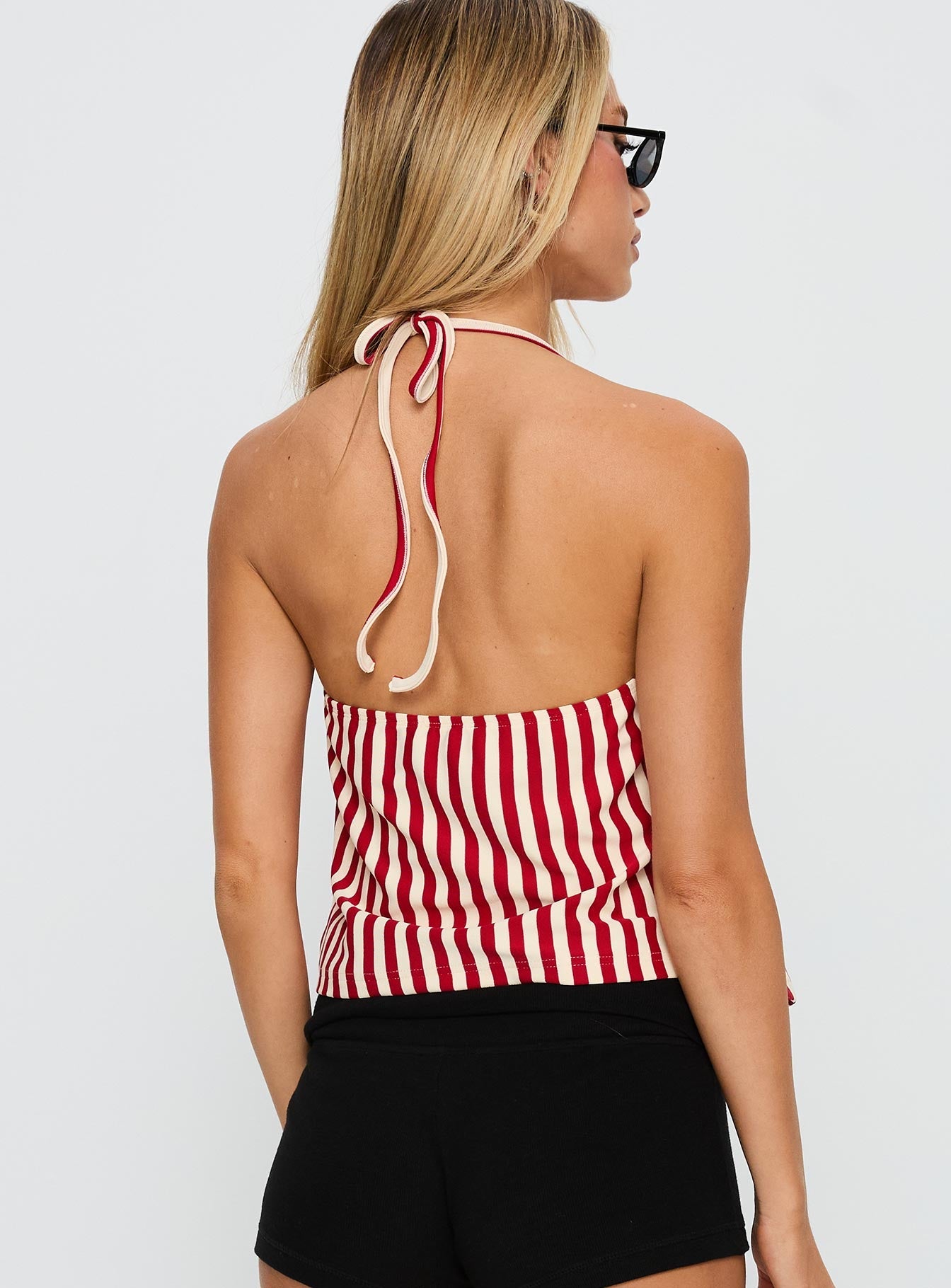 Full Of Flash Top Red Stripe