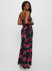 Emorie Bias Cut Maxi Dress Multi Floral