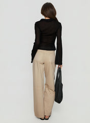 Lando Low Rise Straight Leg Jeans Tan