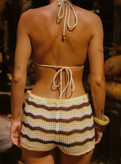 Summer Agenda Micro Swim Shorts Butter / Chocolate