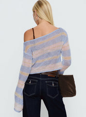 Cafe Pari Sweater Blue Stripe