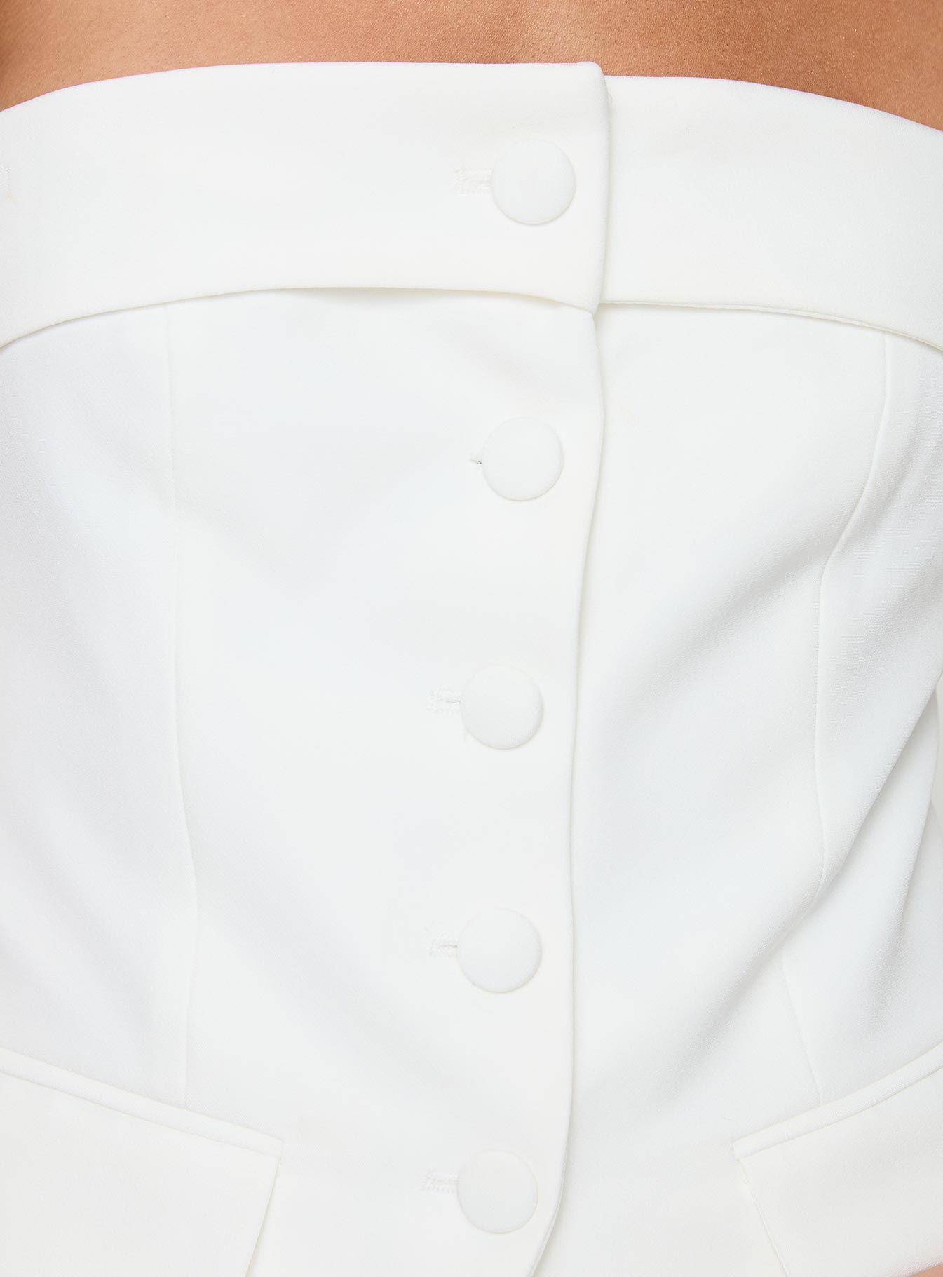 Change It Up Strapless Top White Petite