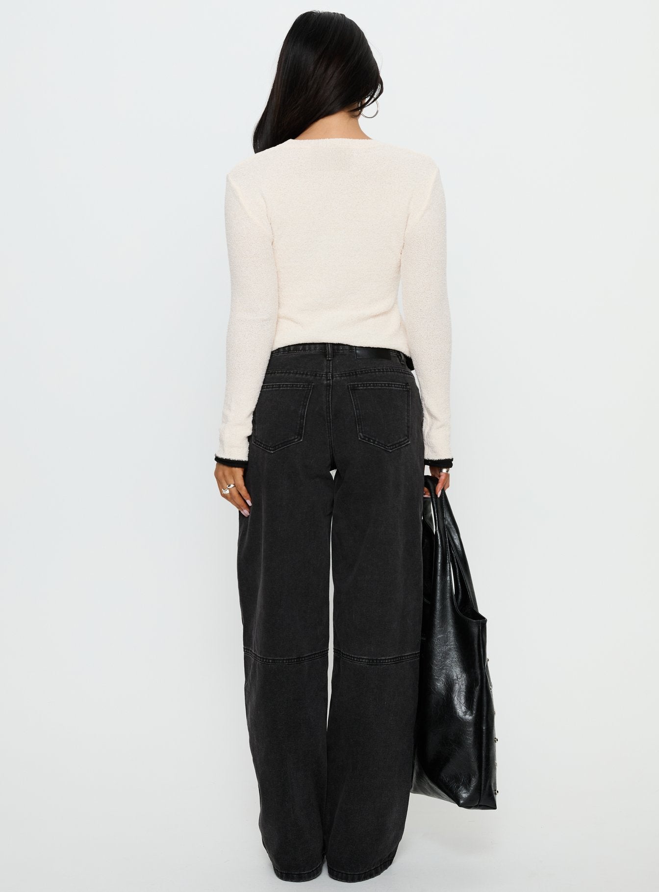 Lando Low Rise Straight Leg Jeans Washed Black