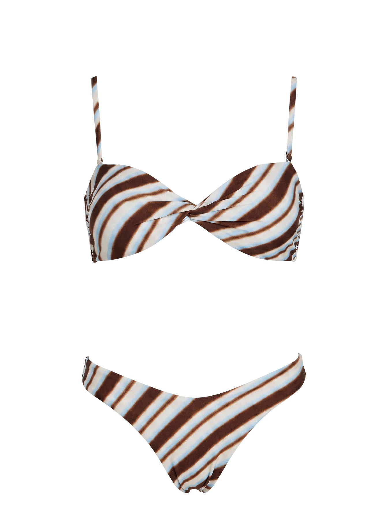 Edita Cheeky Bikini Bottoms Blue Multi Stripe