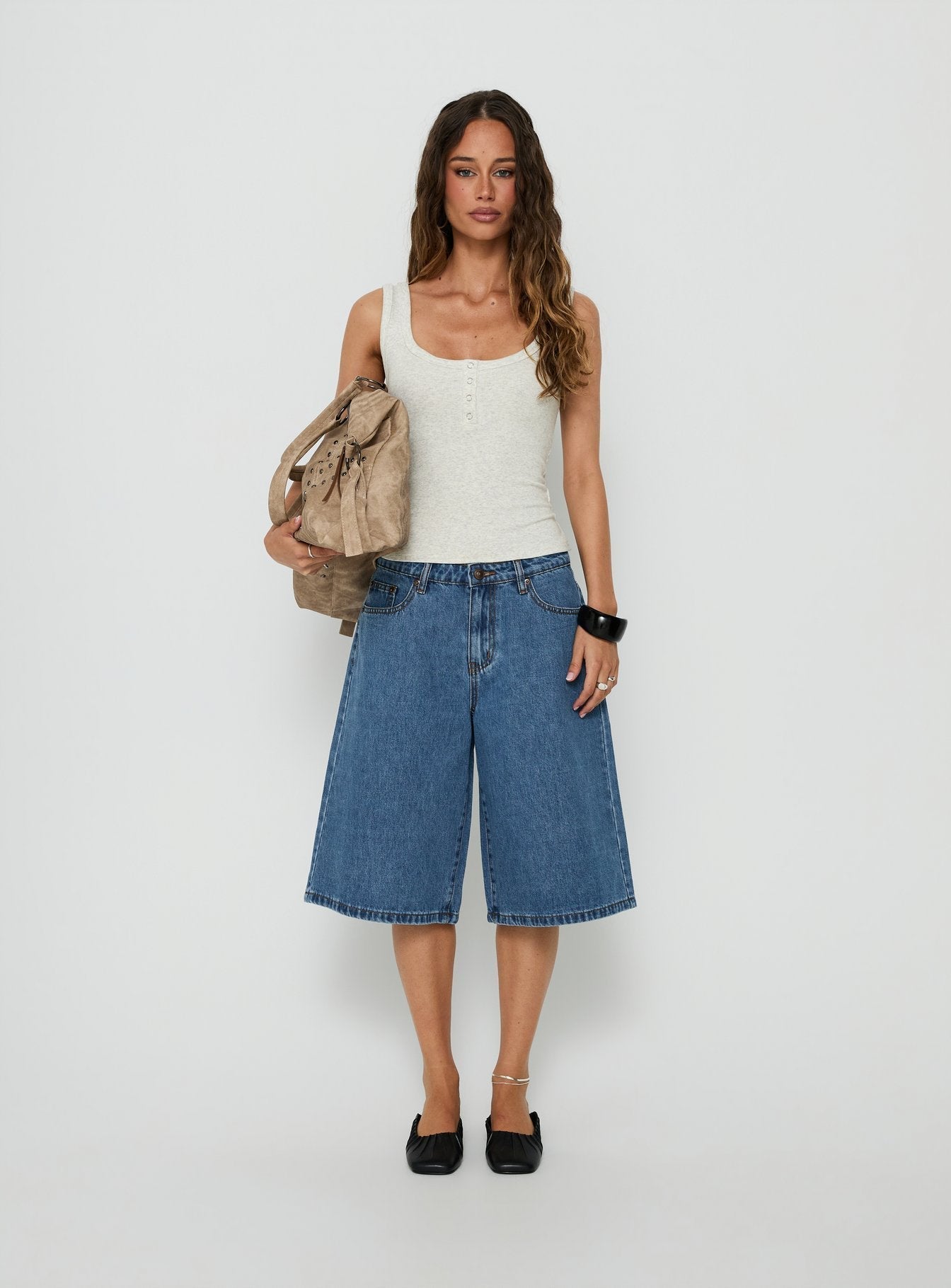 Kolumbia Low Rise Jort Mid Blue Wash