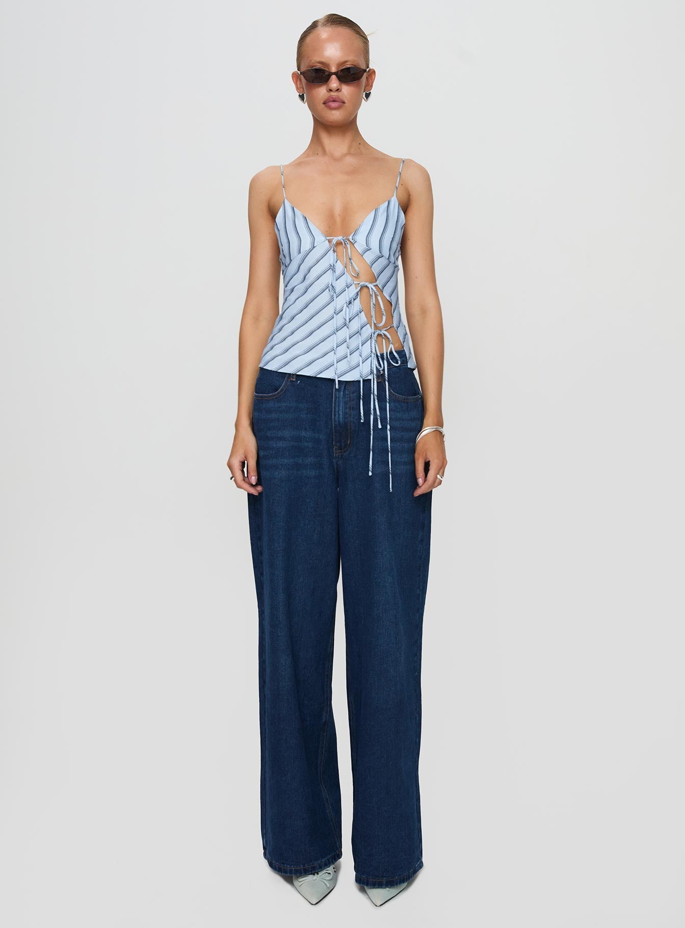 Mariah Top Blue Stripe