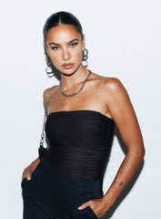 Makena Strapless Bodysuit Black