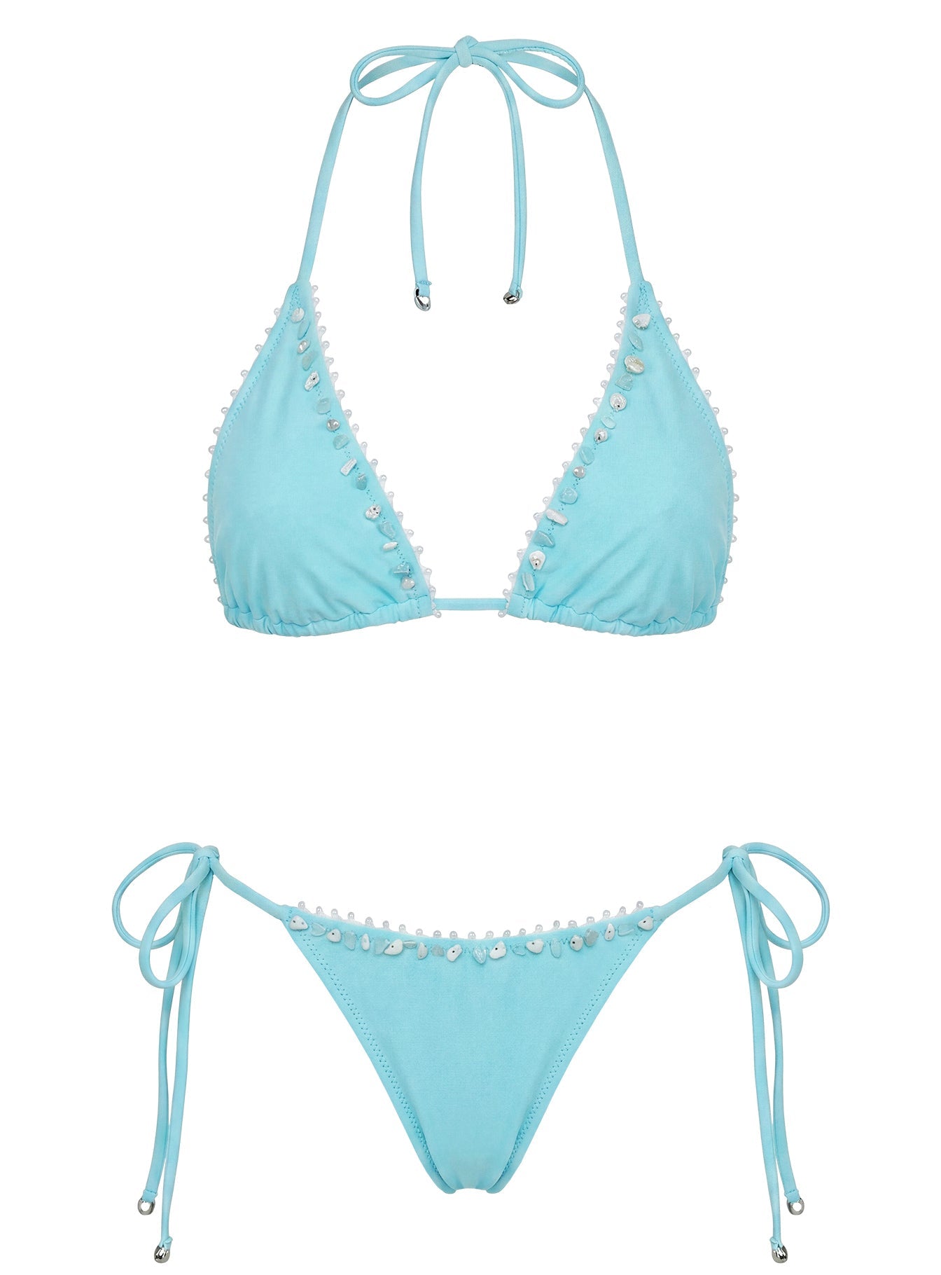 Lietta Embellished Tie Side Bikini Bottoms Jelly Mint