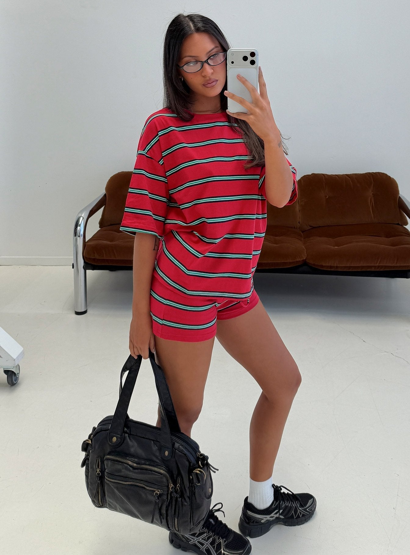 Settle Down Shorts Red Stripe