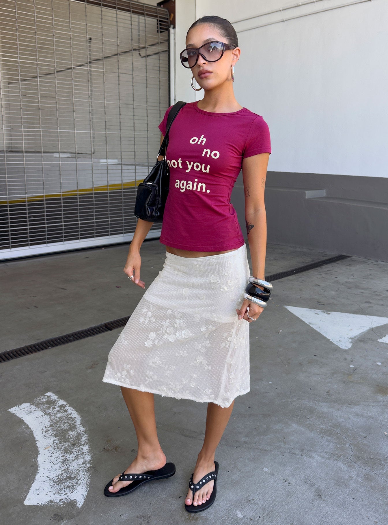 You Again Graphic Top Plum