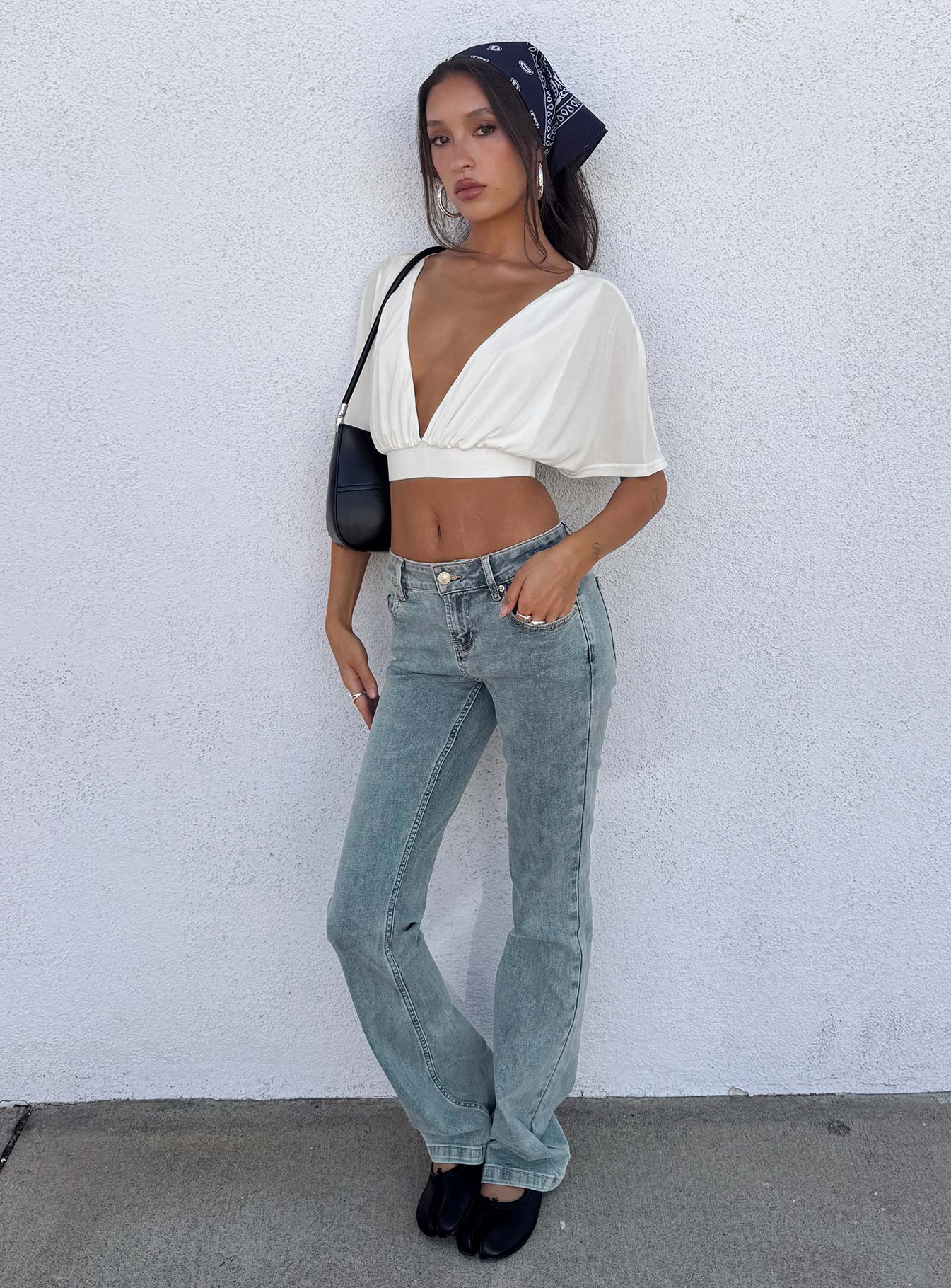 Bethany Low Rise Bootleg Jeans Ice Wash