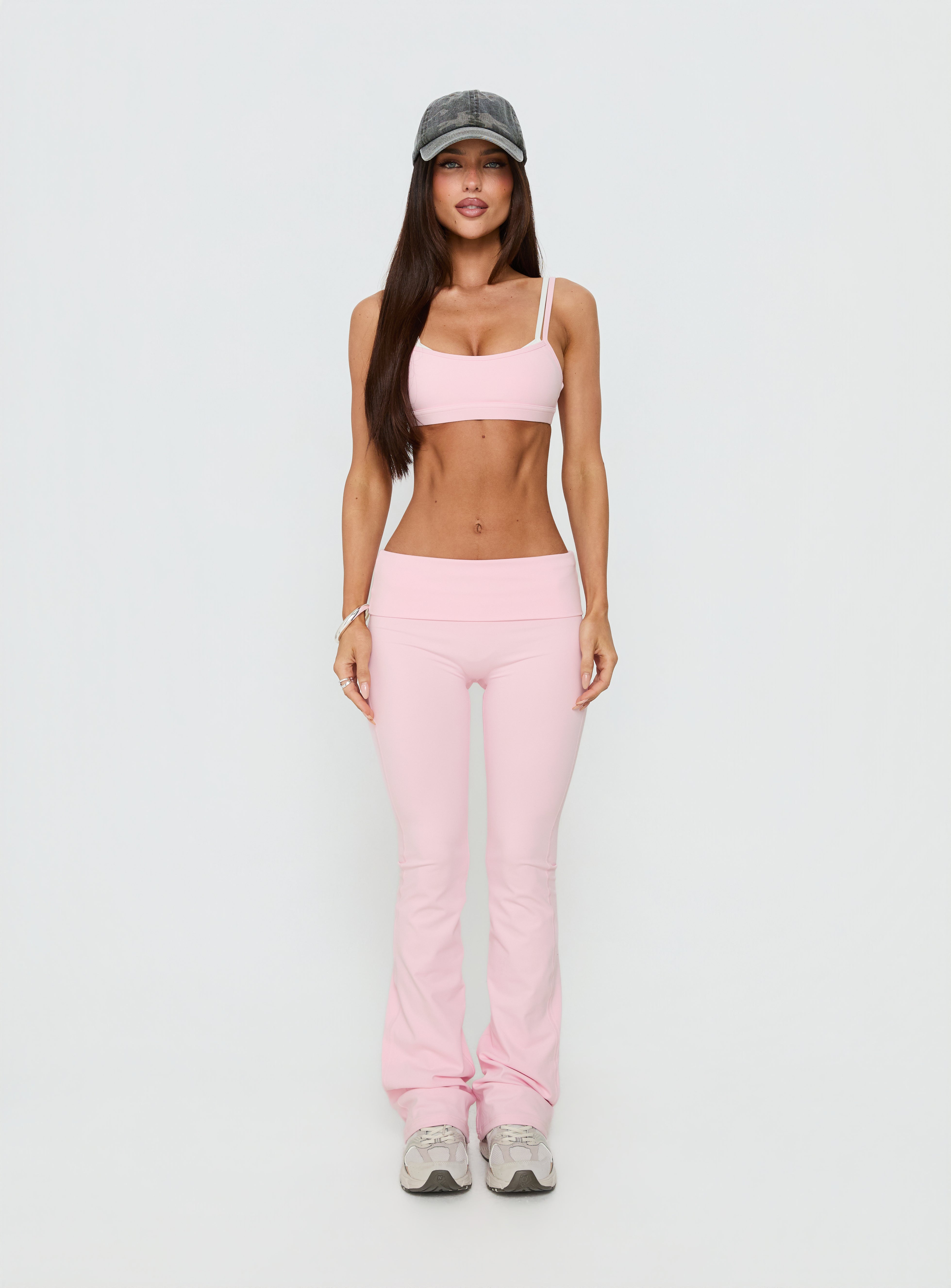 Exhilarate Layered Crop Top Pink / White