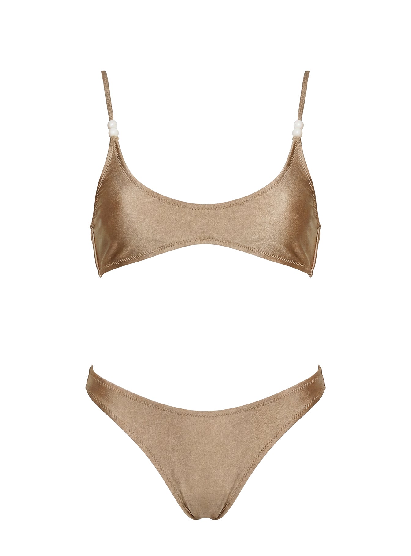 Esplanade High Side Bikini Bottoms Gold