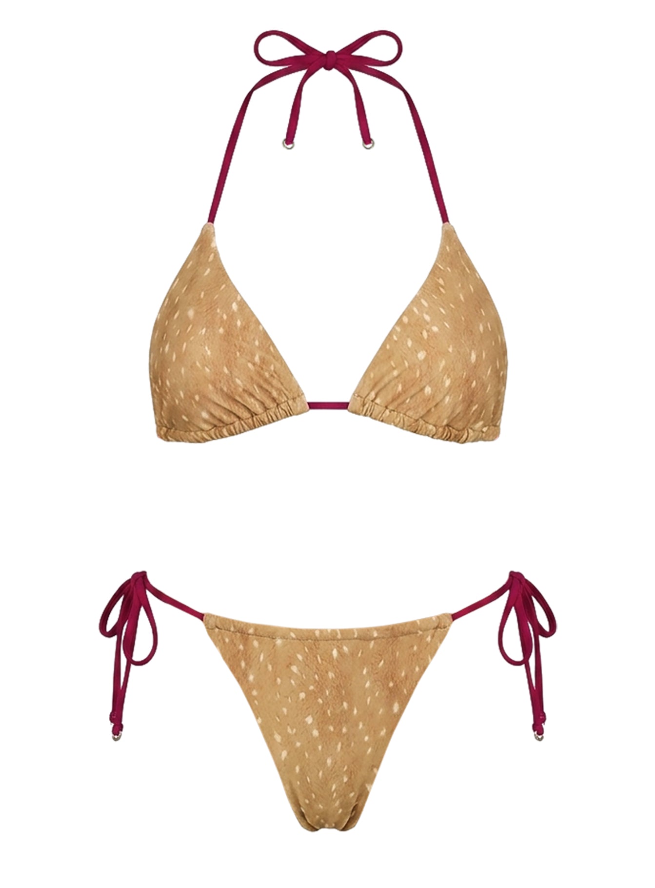 Selbie String Ruched Bikini Bottoms Bambi