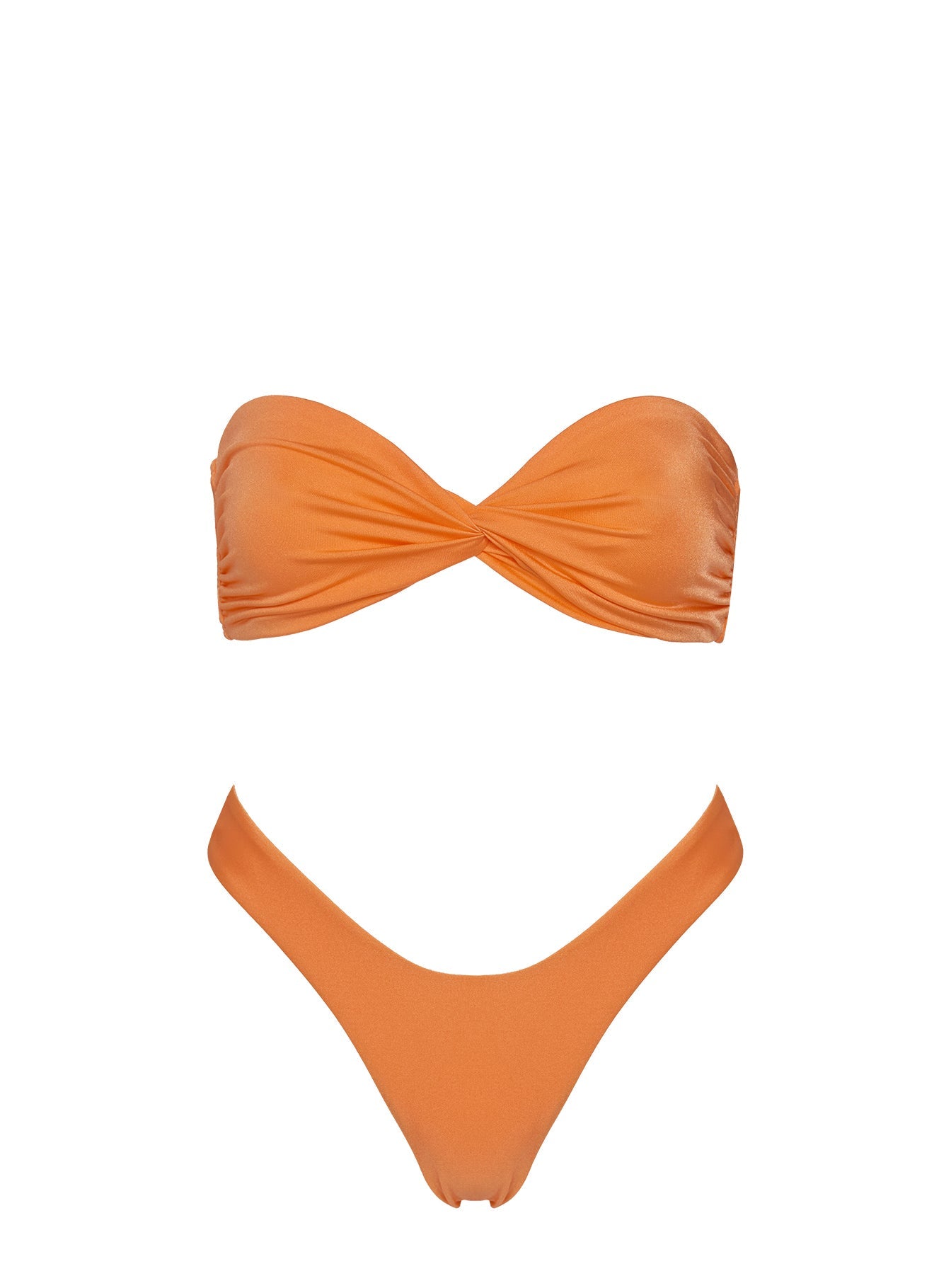 Nevaeh High Cut Bikini Bottoms Orange