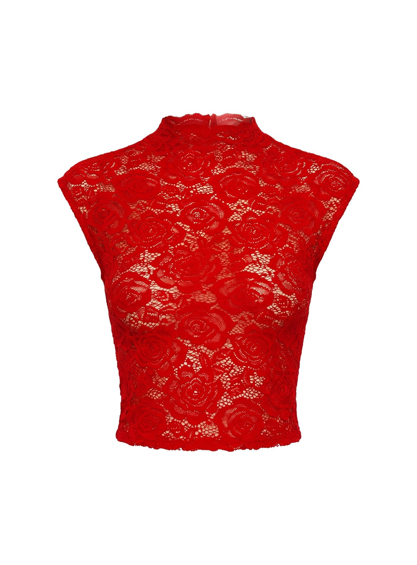 Vionna Lace Top Red
