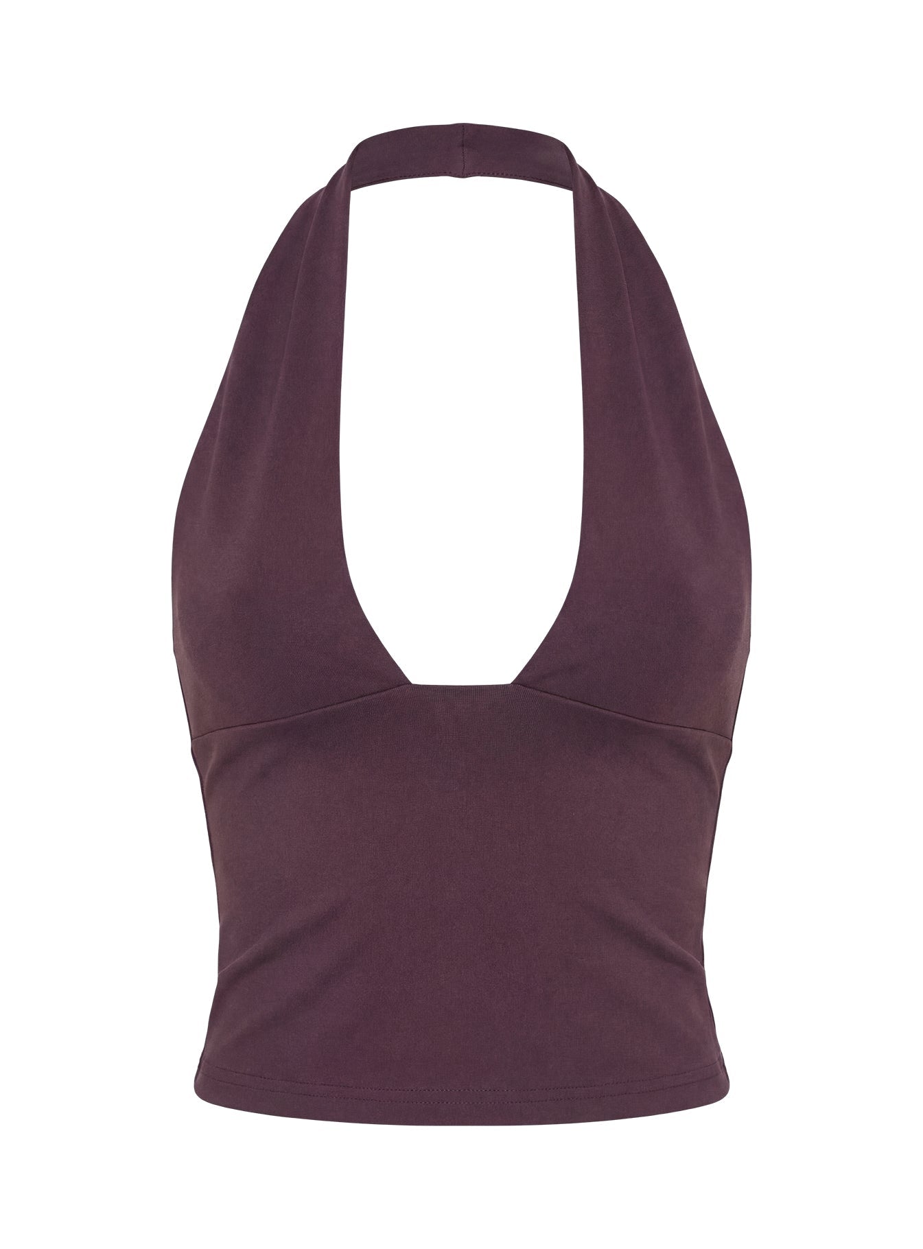 Daily Define Halter Tank Top Aubergine