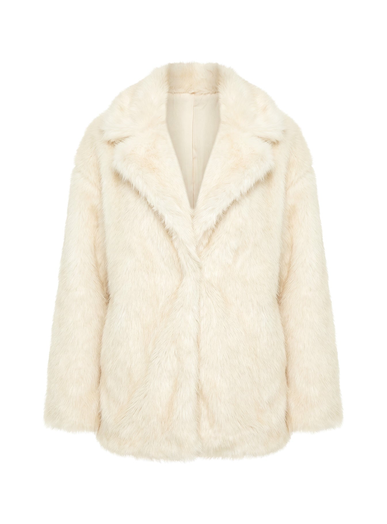 Clova Faux Fur Coat White