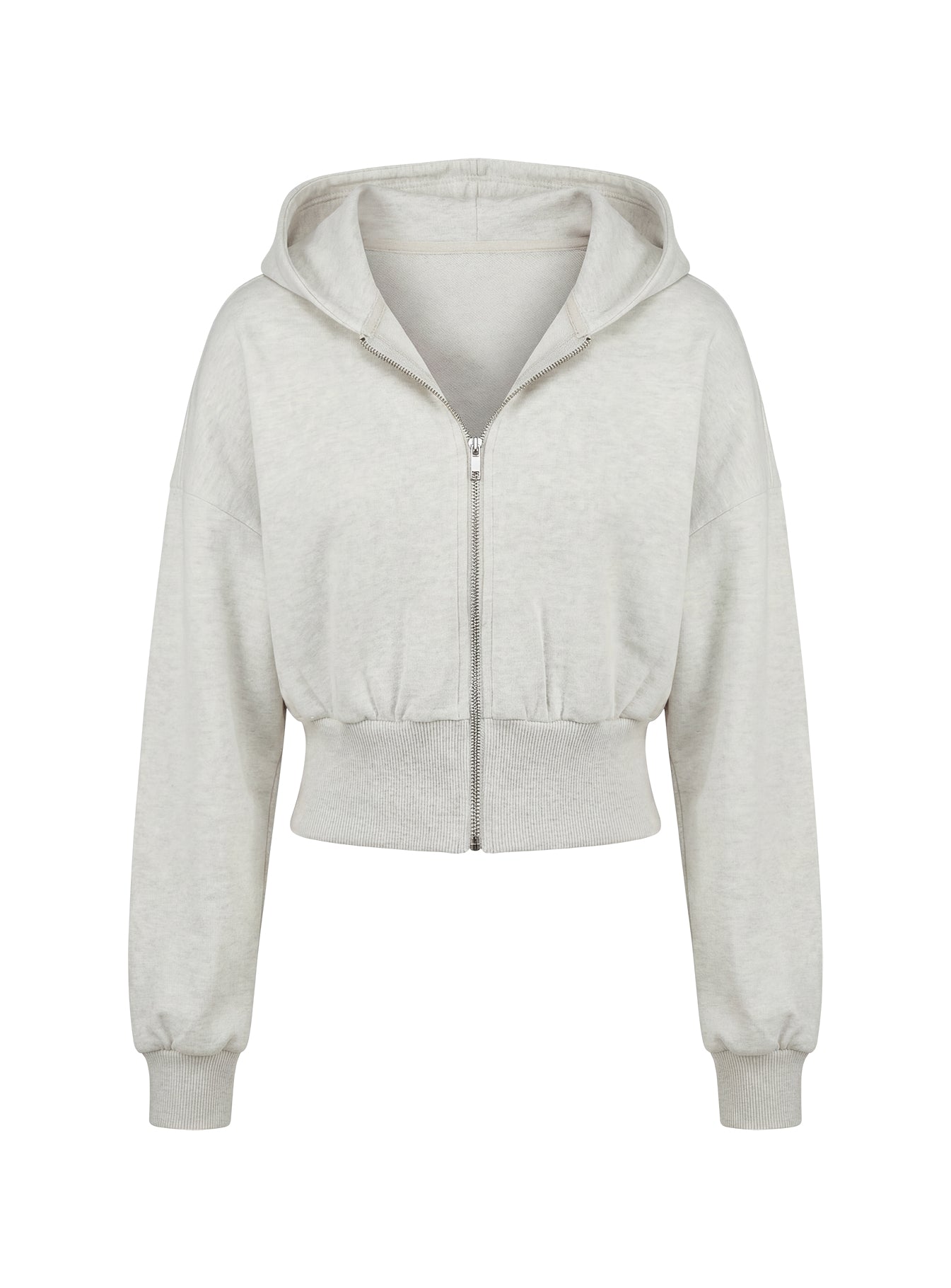 Daytime Cropped Blouson Hoodie Snow Marle