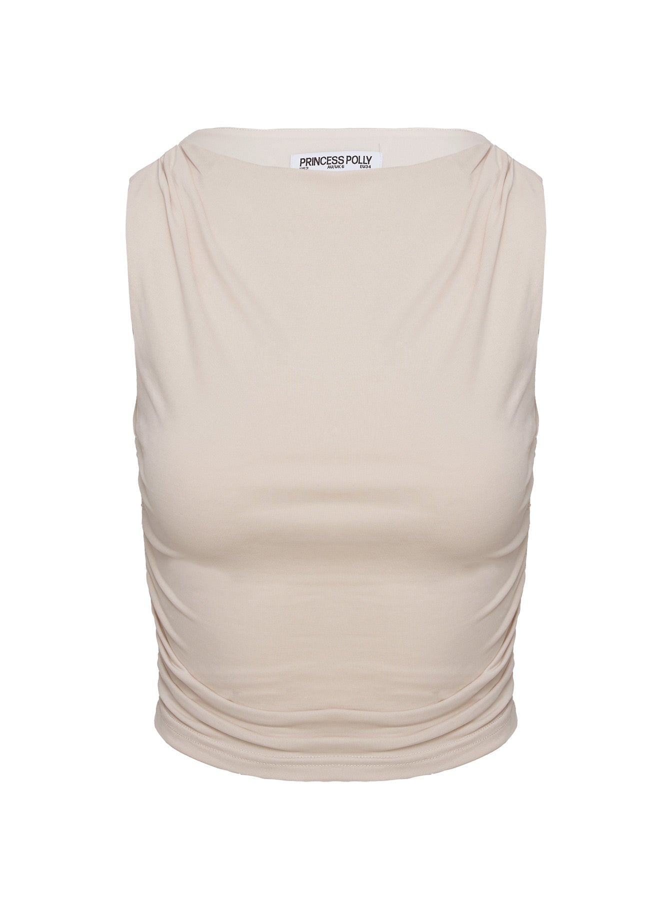 Hold Em High Neck Top Cream
