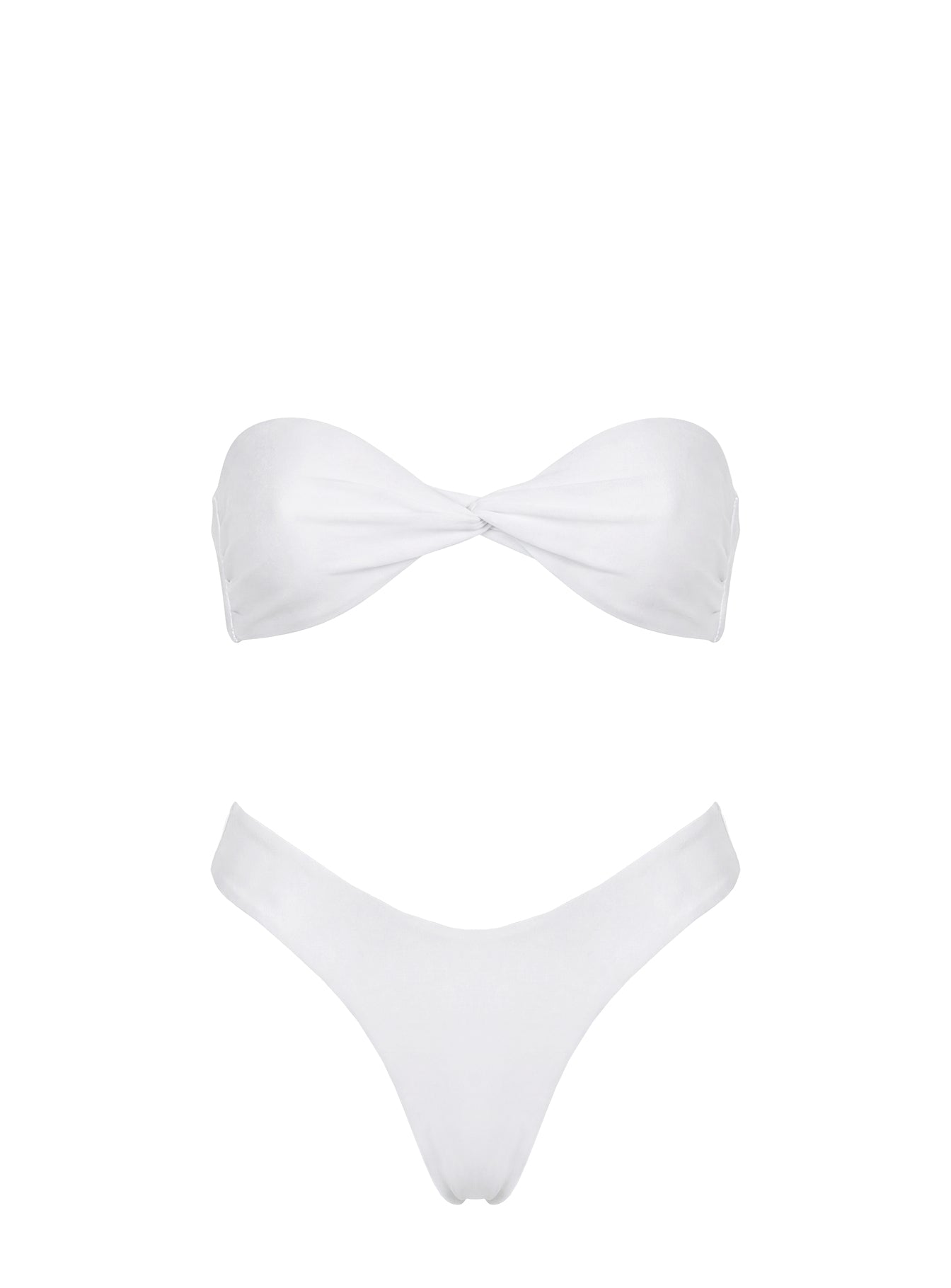 Tamrali Bandeau Bikini Top White